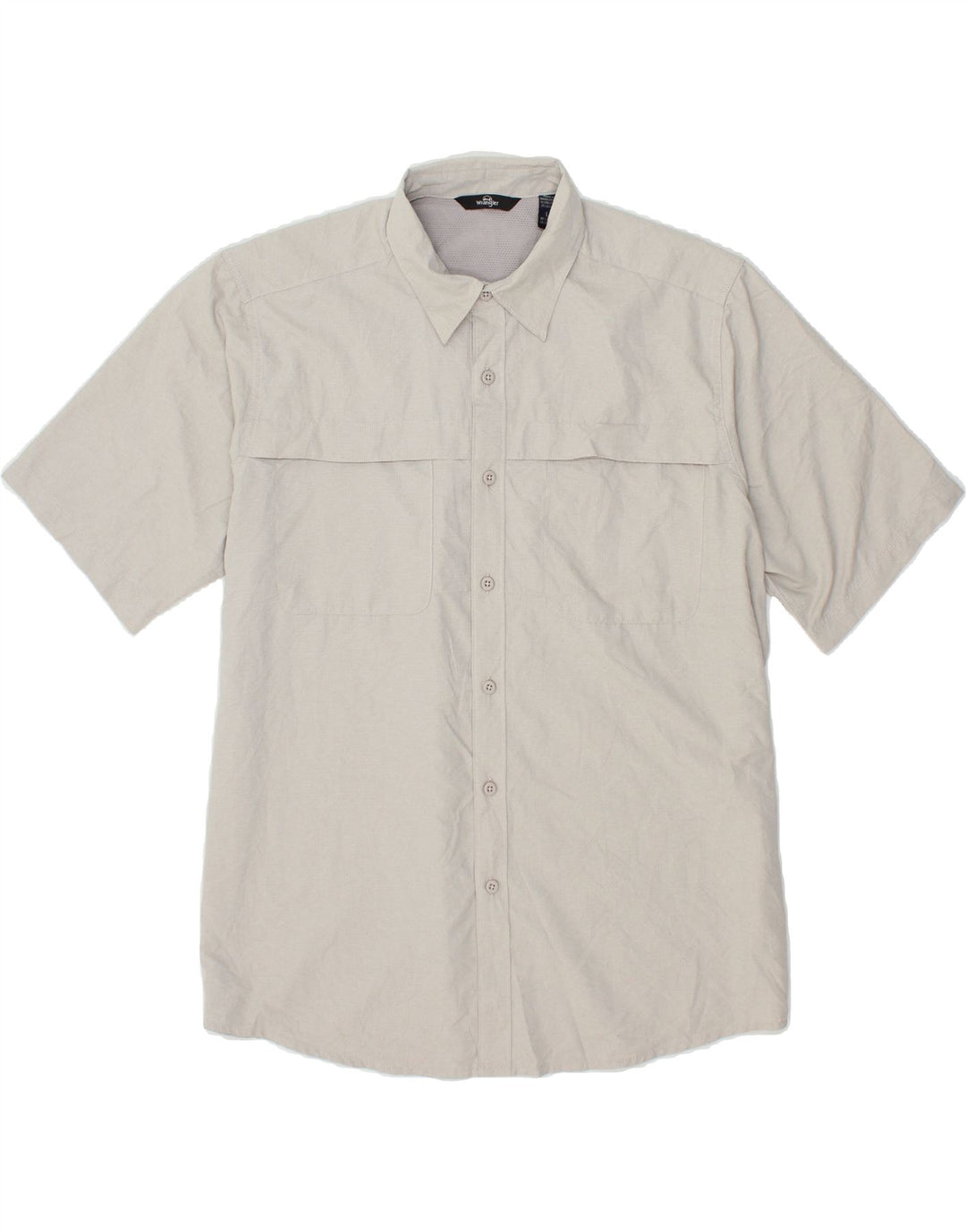 Camisa masculina de manga curta WRANGLER poliéster cinza grande