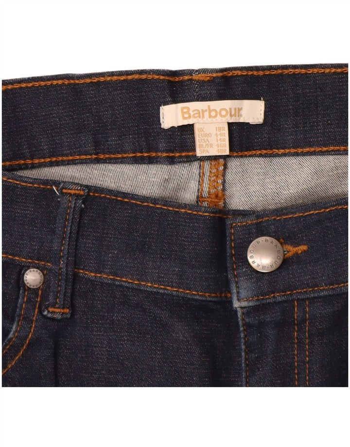 Jeans retos femininos BARBOUR UK 18 XL W34 L28 algodão azul marinho