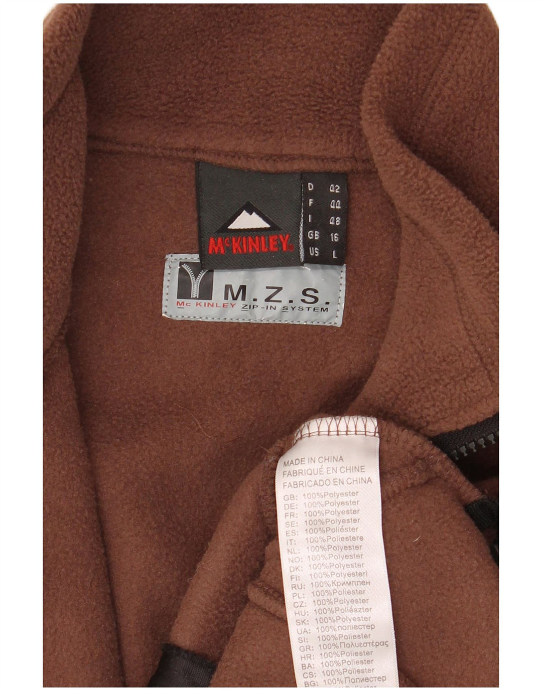 Jaqueta de lã feminina McKinley Reino Unido 16 grande poliéster marrom