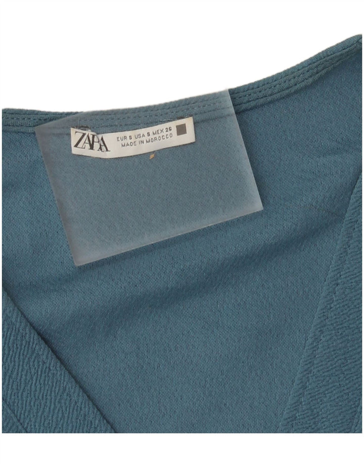 Vestido feminino Zara Oversized Shift UK 10 pequeno azul