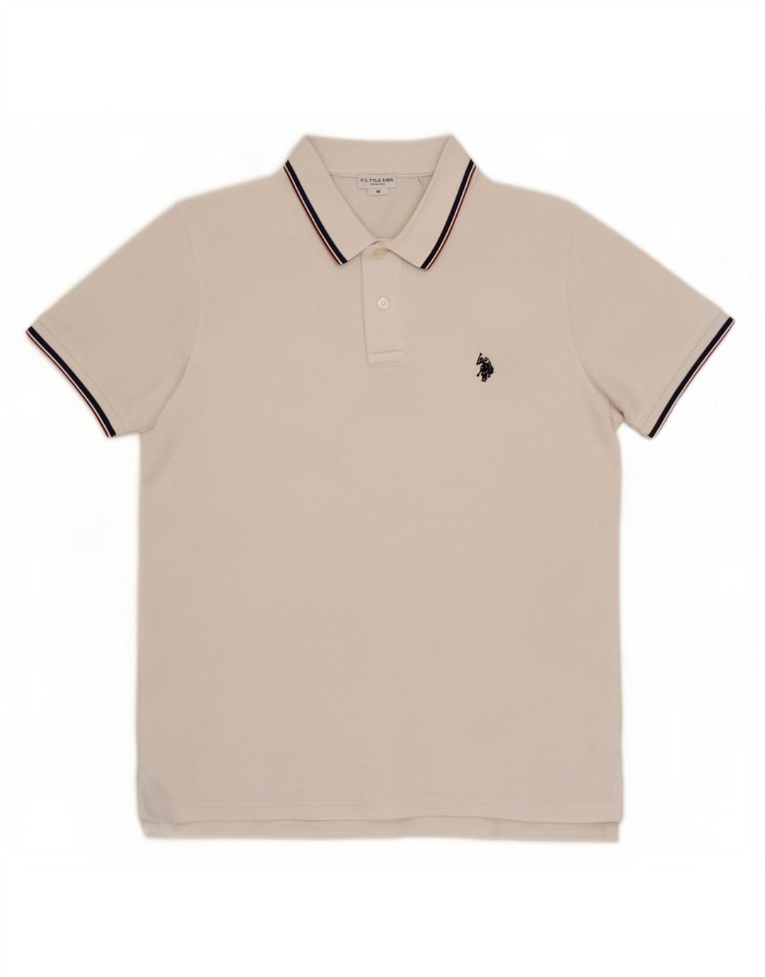 US Polo Assn. Camisa Polo Masculina Média Algodão Branco