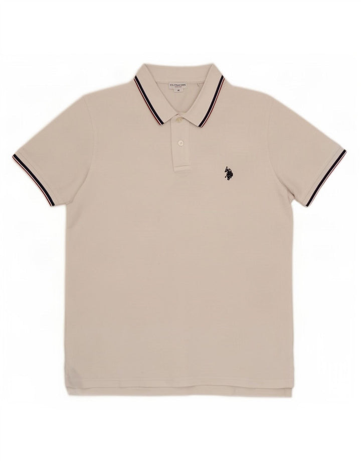 US Polo Assn. Camisa Polo Masculina Média Algodão Branco