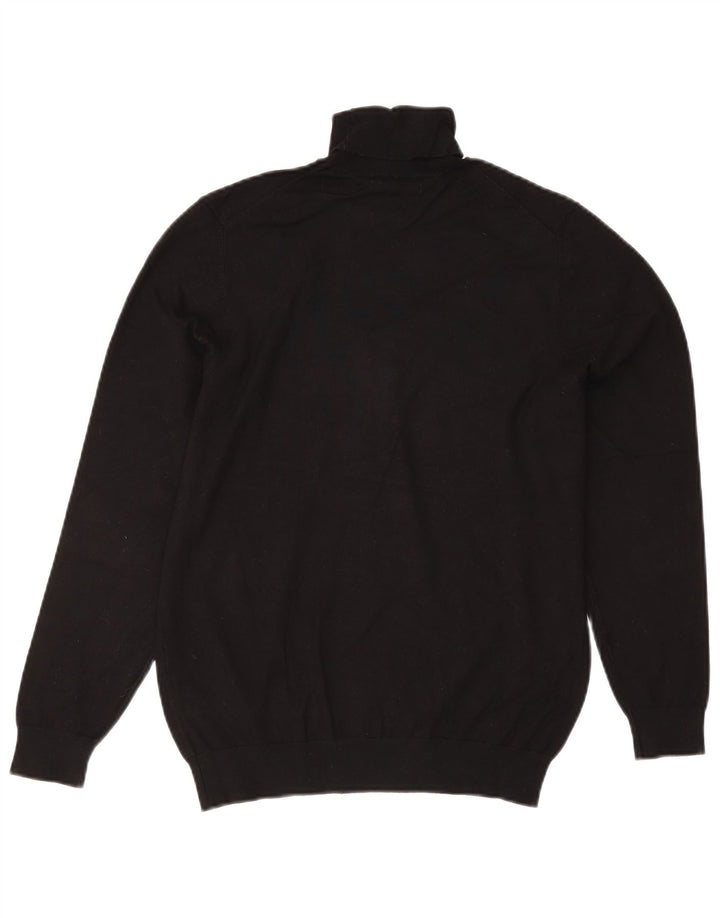 Suéter masculino Zara com gola redonda médio preto