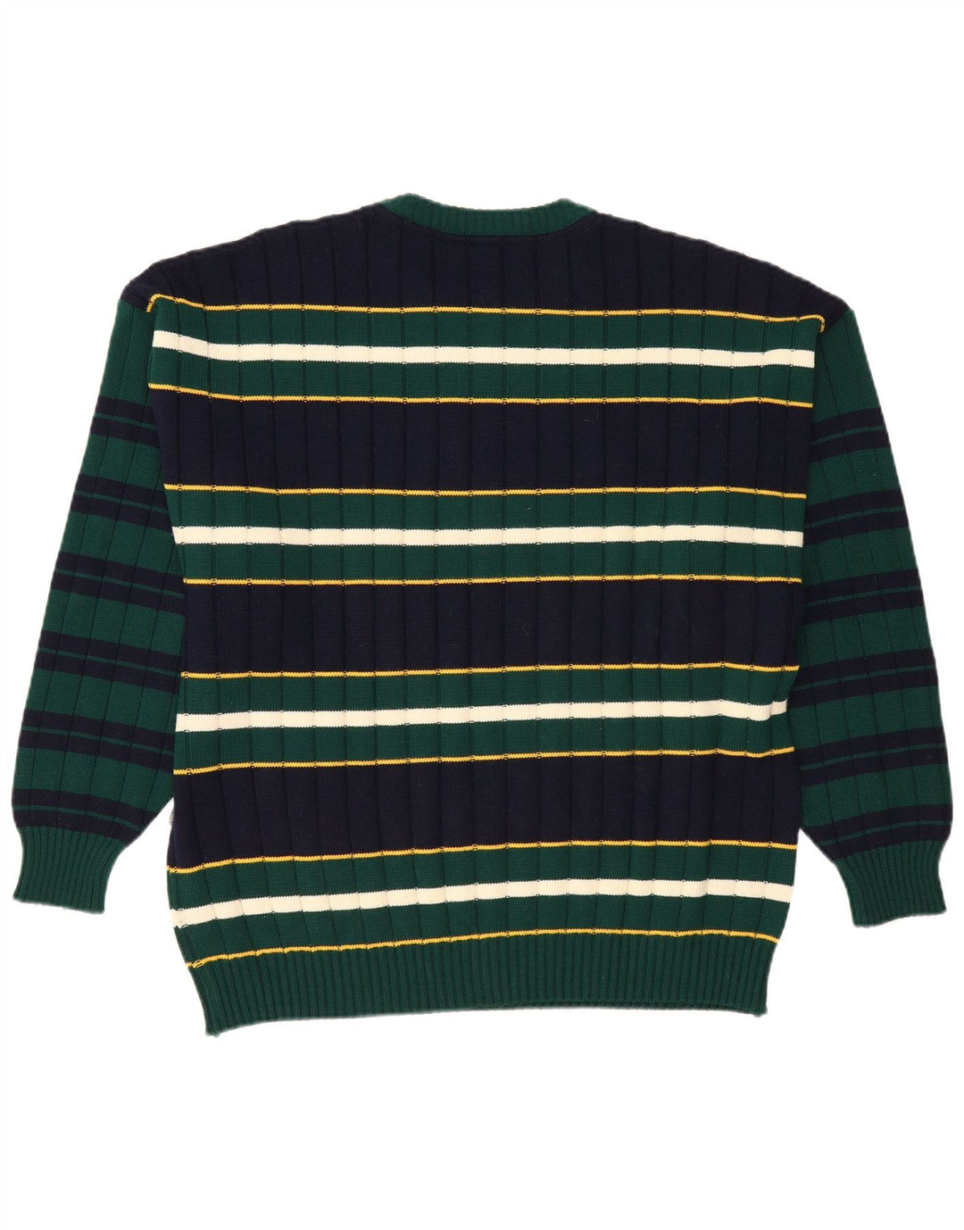 Suéter masculino branco Sails com gola redonda 2XL listrado azul marinho