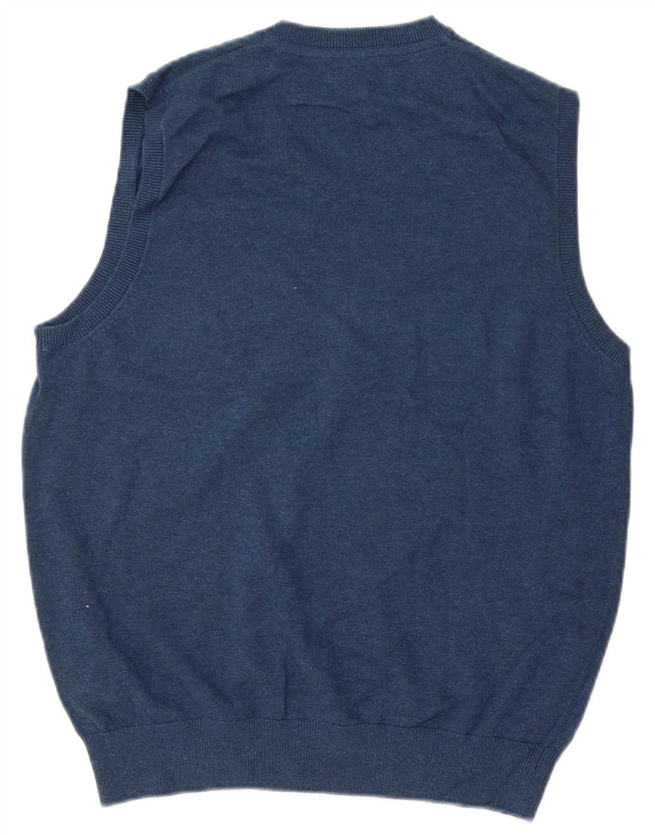 Regata masculina Marks & Spencer com colete de algodão azul médio