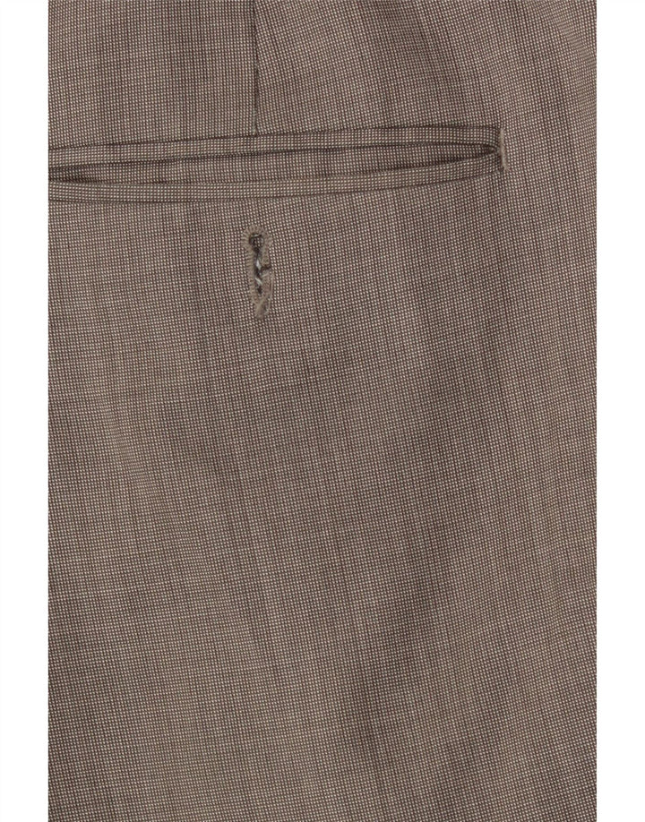 Calça masculina de terno reto Marks & Spencer W40 L32 cinza