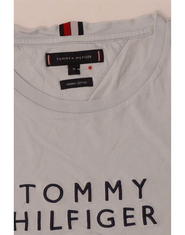 Camiseta masculina Tommy Hilfiger com estampa gráfica cinza médio algodão
