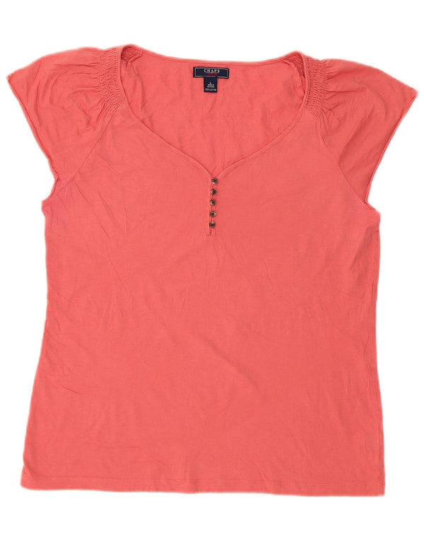 Blusa feminina Chaps UK 14 grande algodão rosa