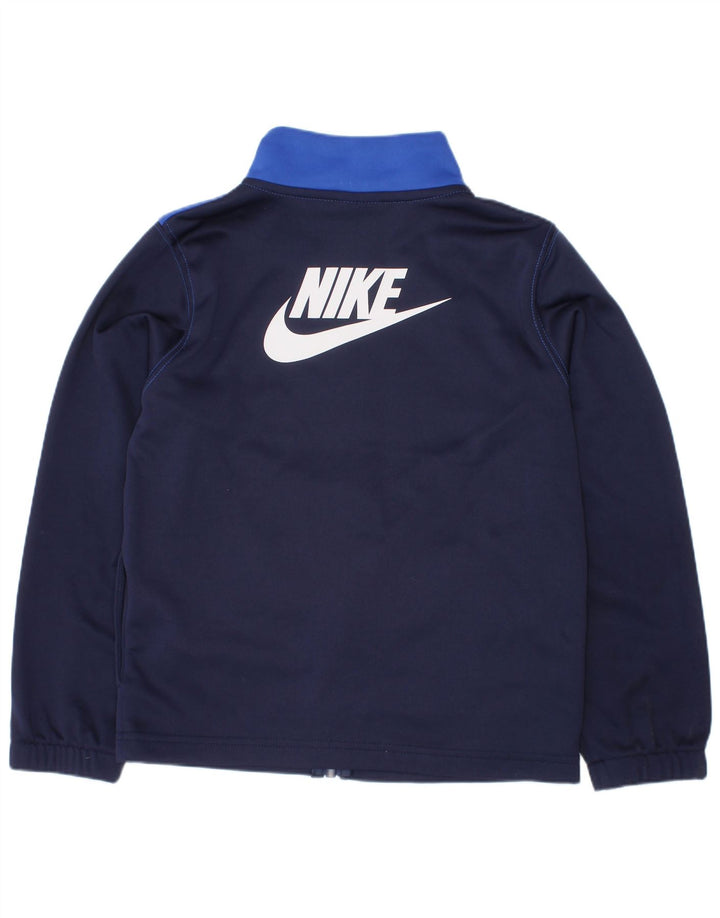 Jaqueta Nike Boys Tracksuit Top 6-7 anos grande bloco colorido azul marinho
