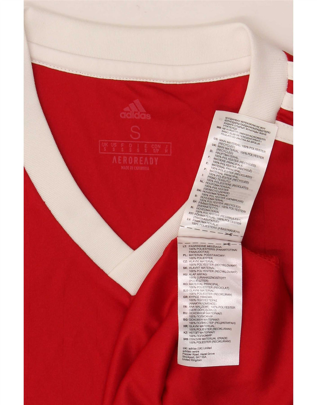 Adidas Mens Aeroready Camiseta Top Pequeno Poliéster Vermelho