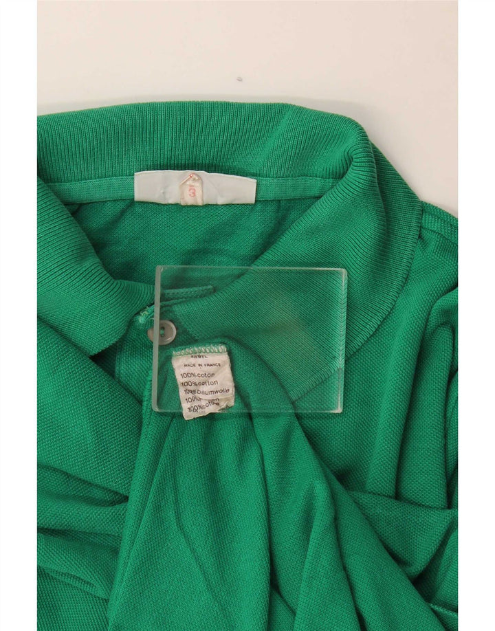 Camisa polo masculina Lacoste tamanho 3 pequeno algodão verde