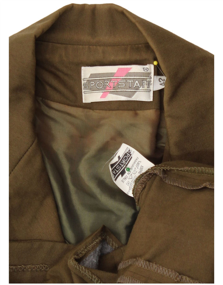 Jaqueta blazer feminina de manga curta com 5 botões Sport Staff IT 42 médio cáqui