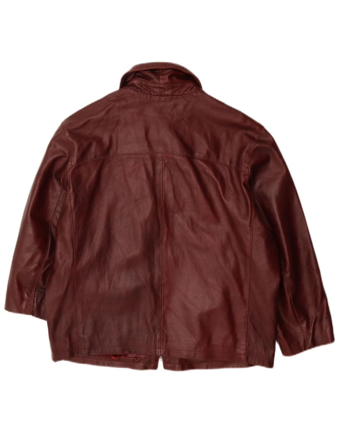Jaqueta de couro feminina vintage IT 46 grande couro marrom