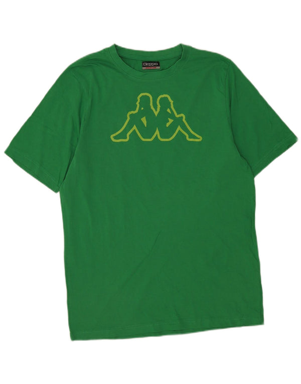 Camiseta gráfica masculina Kappa Top médio algodão verde