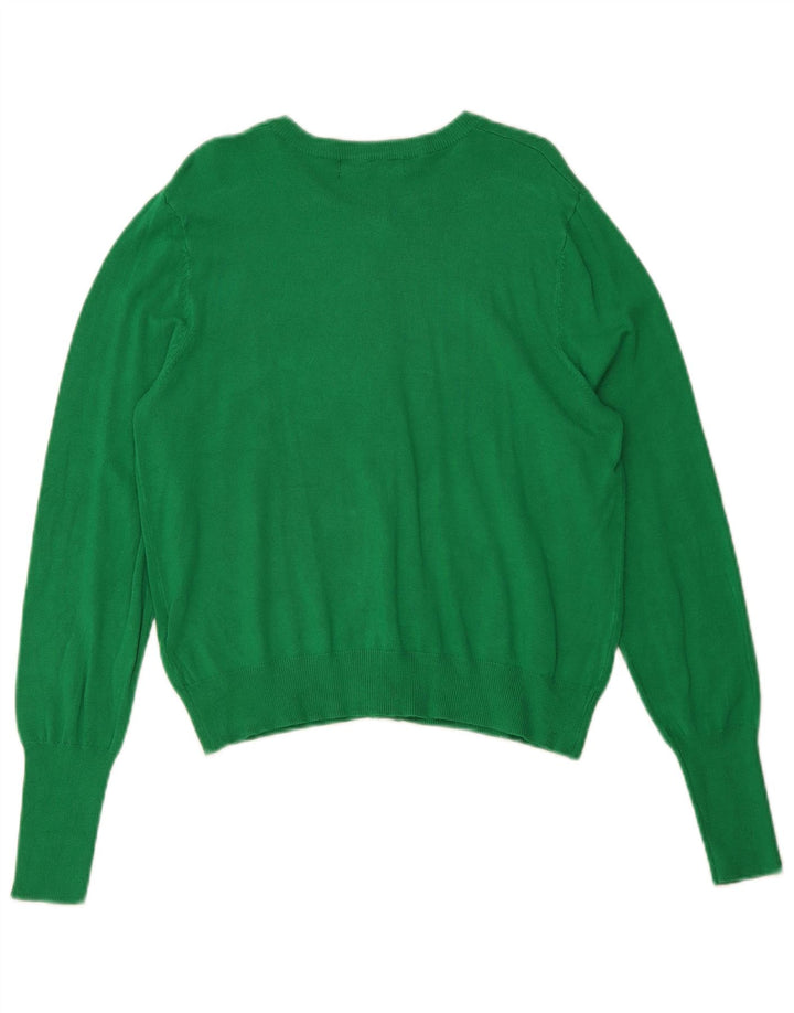 Suéter cardigã feminino Marks & Spencer UK 12 viscose verde médio