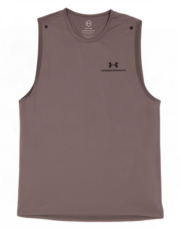 Under Armour Mens Vest Top Poliéster Cinza Médio