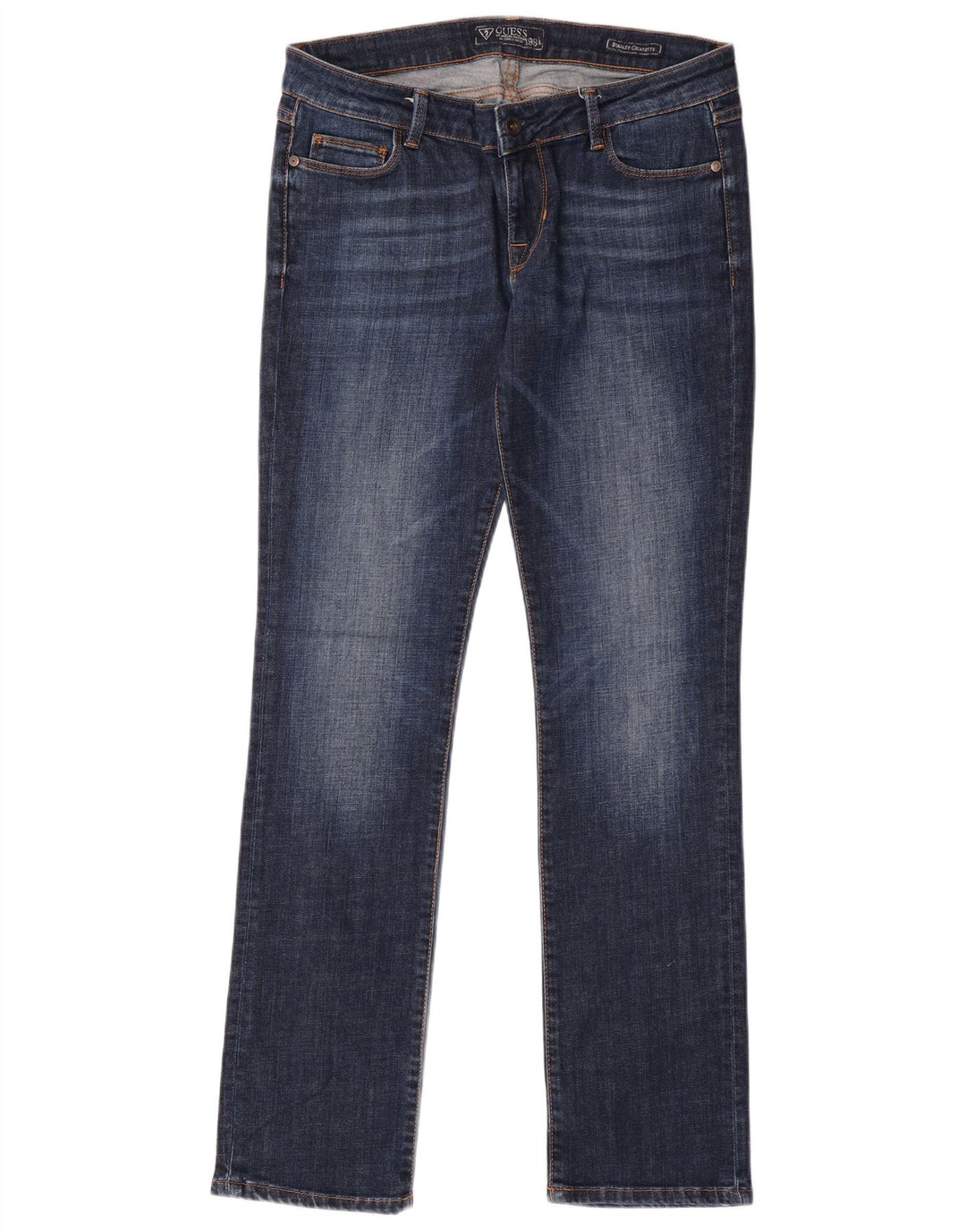 Guess Feminino Starlet Straight Jeans W30 L32 Azul Algodão