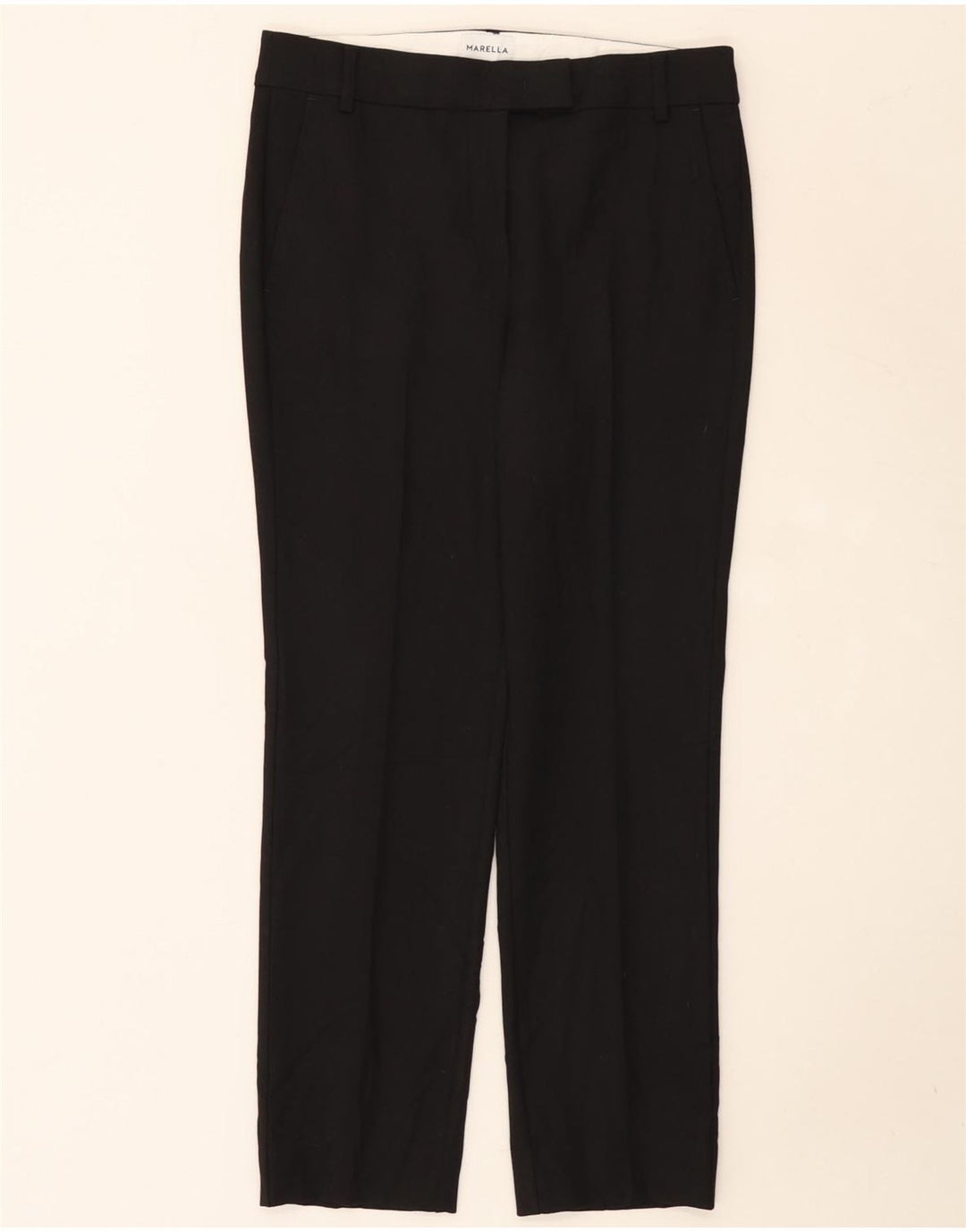 Calça feminina Marella de terno reto W30 L27 preta
