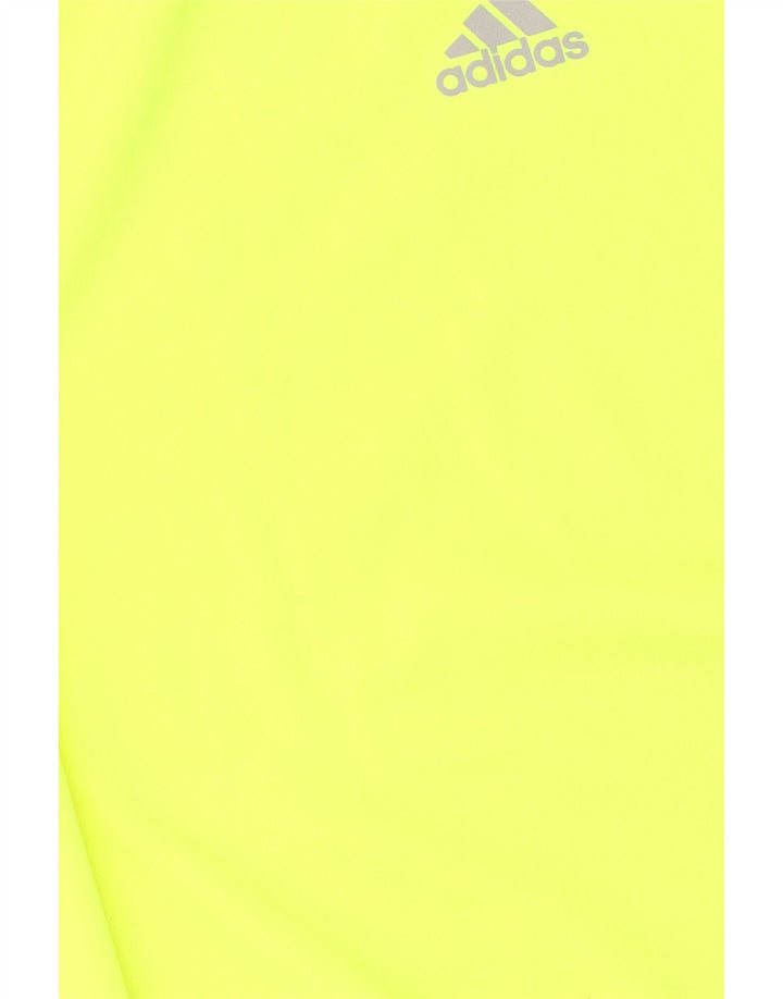 Adidas Mens Climalite Camiseta Top Médio Poliéster Amarelo