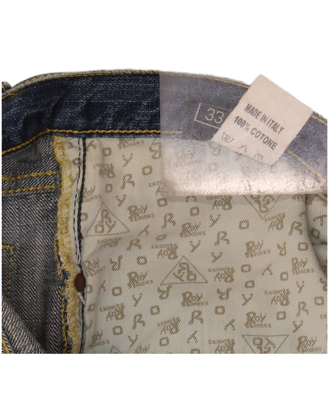 ROY ROGERS Masculino De Luxe Straight Jeans W33 L36 Azul Algodão