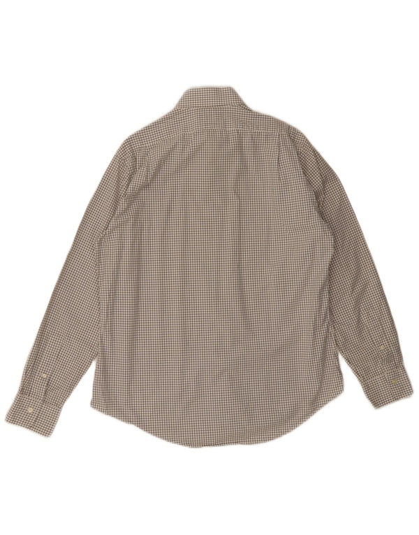 Polo Ralph Lauren Mens Custom Fit Camisa Média Branca Xadrez Algodão