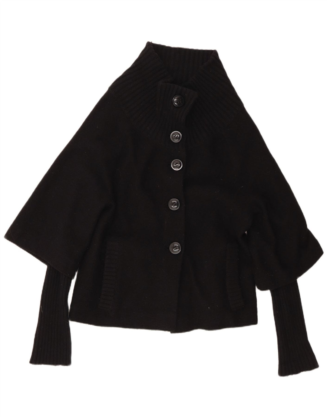 Suéter cardigã feminino Monsoon Reino Unido 14 lã preta média