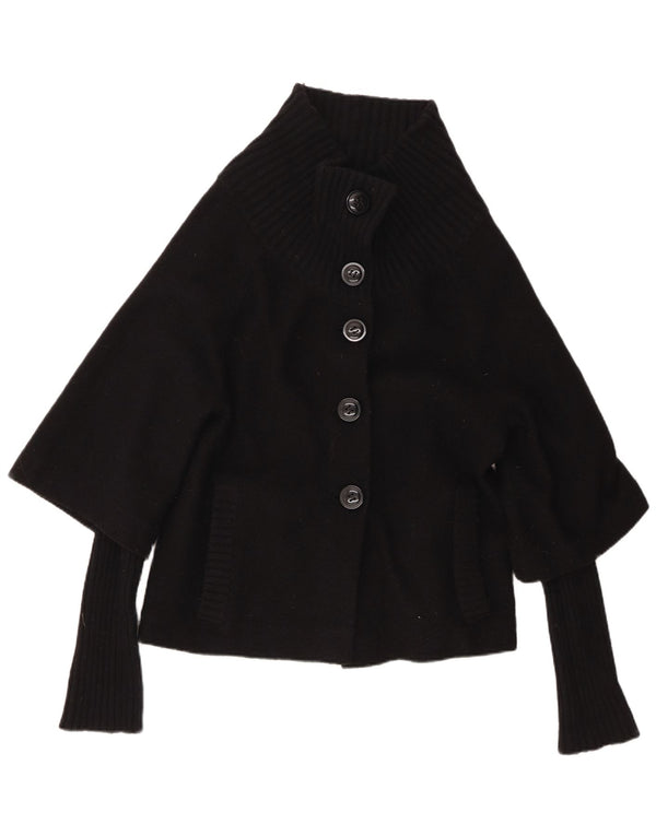 Suéter cardigã feminino Monsoon Reino Unido 14 lã preta média