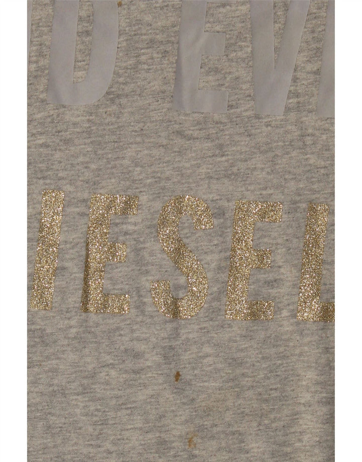 Blusa feminina oversized DIESEL UK 14 grande cinza
