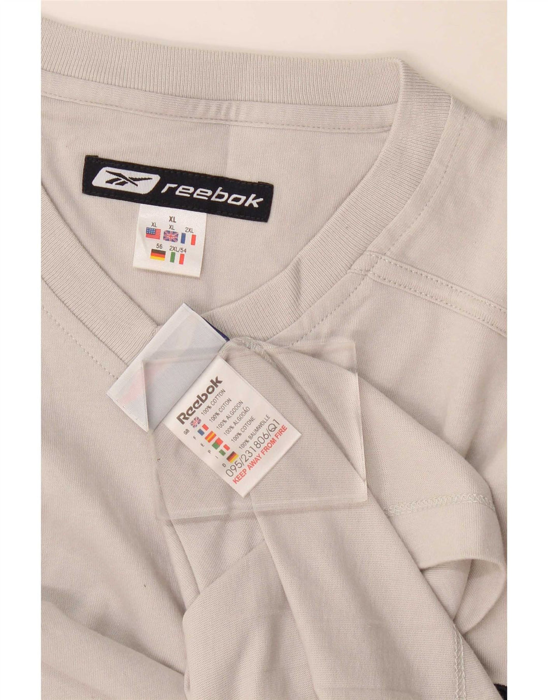 Camiseta masculina Reebok Top XL algodão cinza