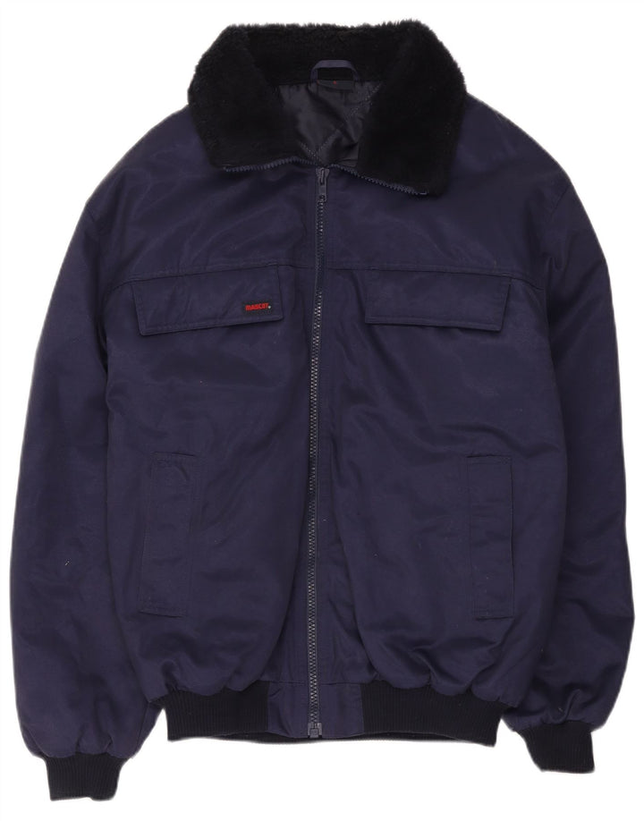 Jaqueta bomber masculina mascote Reino Unido 40 grande algodão colorblock azul marinho