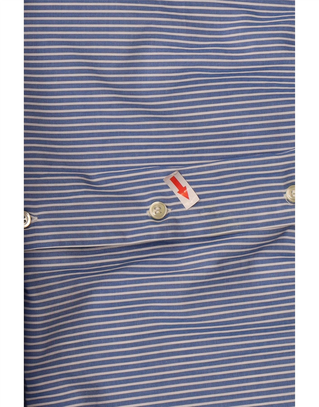 Camisa masculina BENETTON de algodão listrado azul médio