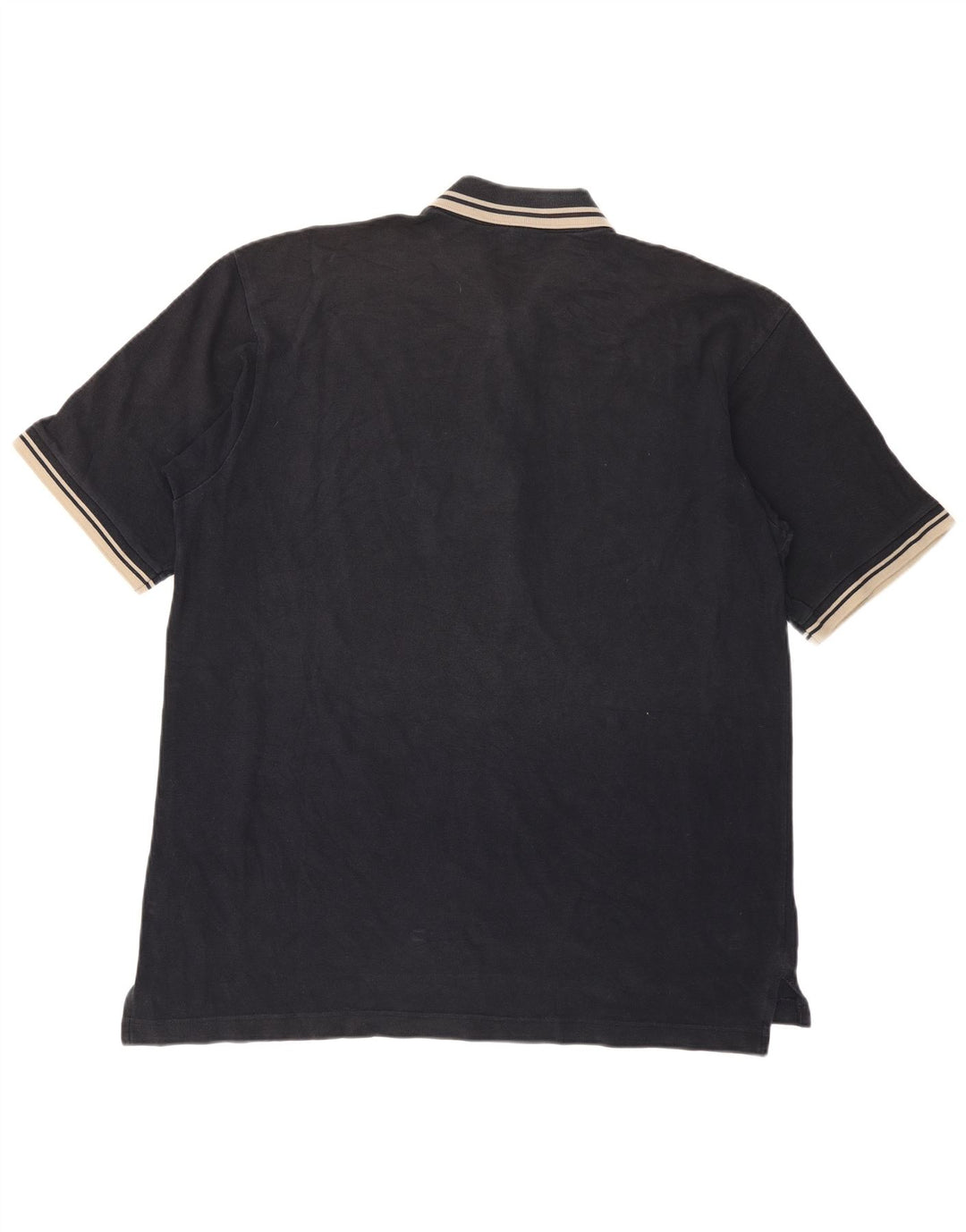 Camisa pólo masculina Sergio Tacchini grande listrada preta