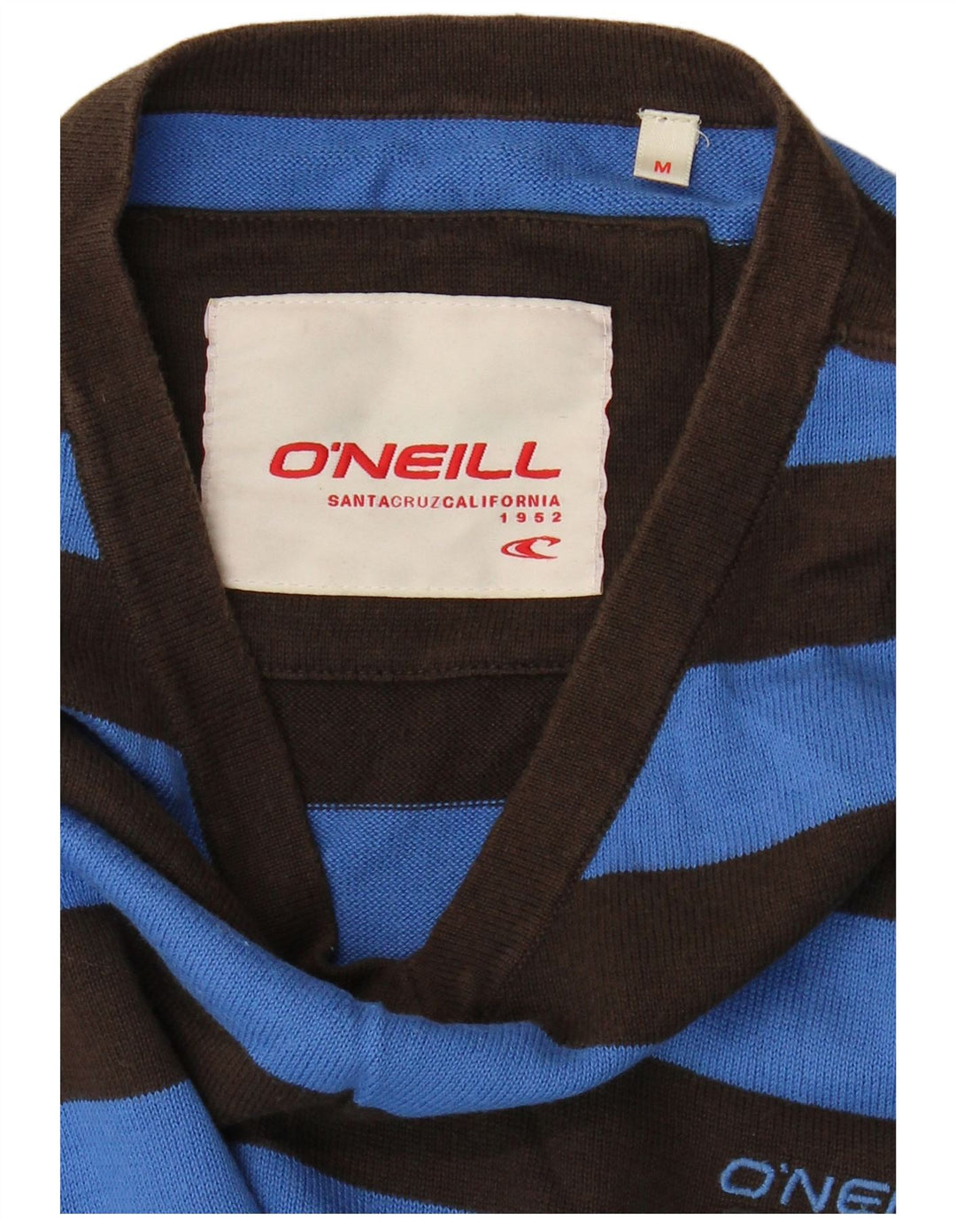 Suéter masculino O'Neill com decote em V listrado azul médio