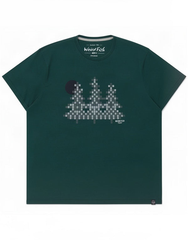 Weird Fish Mens Graphic T-Shirt Top 2XL Algodão Verde
