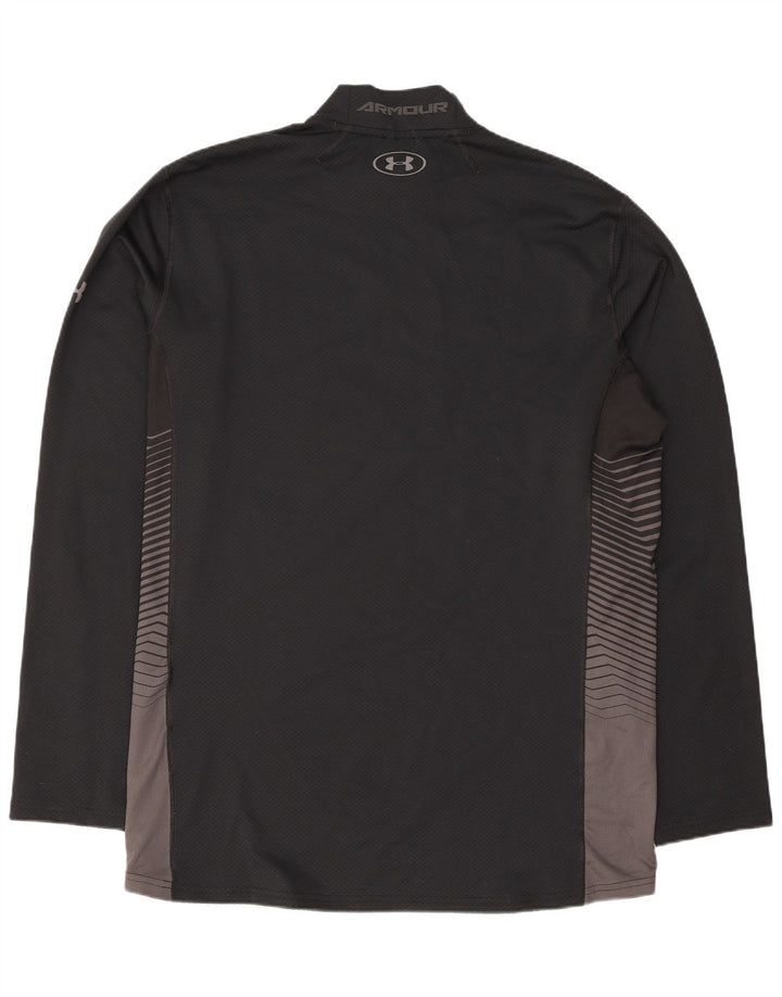 Under Armour Masculino Cold Gear Top Manga Longa XL Preto Colourblock Poliéster