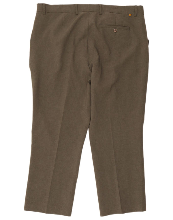 Calça casual cônica masculina Farah W42 L27 poliéster cáqui