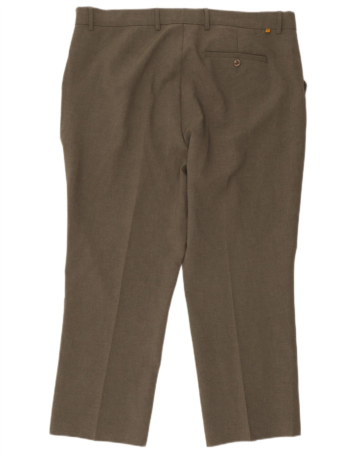 Calça casual cônica masculina Farah W42 L27 poliéster cáqui