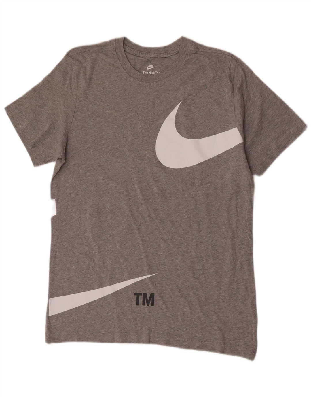 Camiseta Nike masculina gráfica Top algodão cinza médio