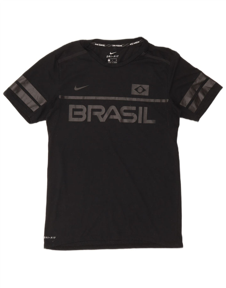 Camiseta Nike Brasil Masculina Graphic Top Pequena Preta