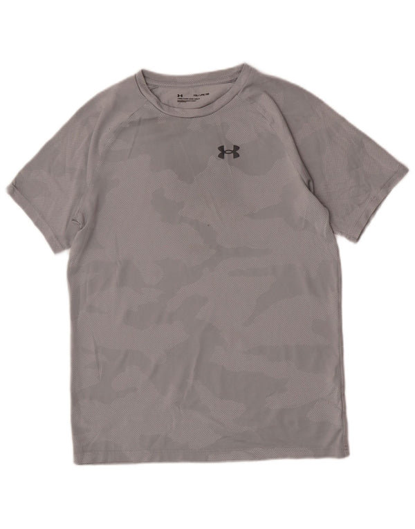 Camiseta Under Armour Boys Top 13-14 Anos XL Cinza Camuflagem Poliéster