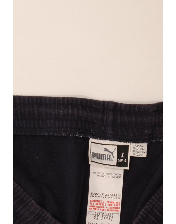 Shorts esportivos masculinos PUMA grandes azul marinho