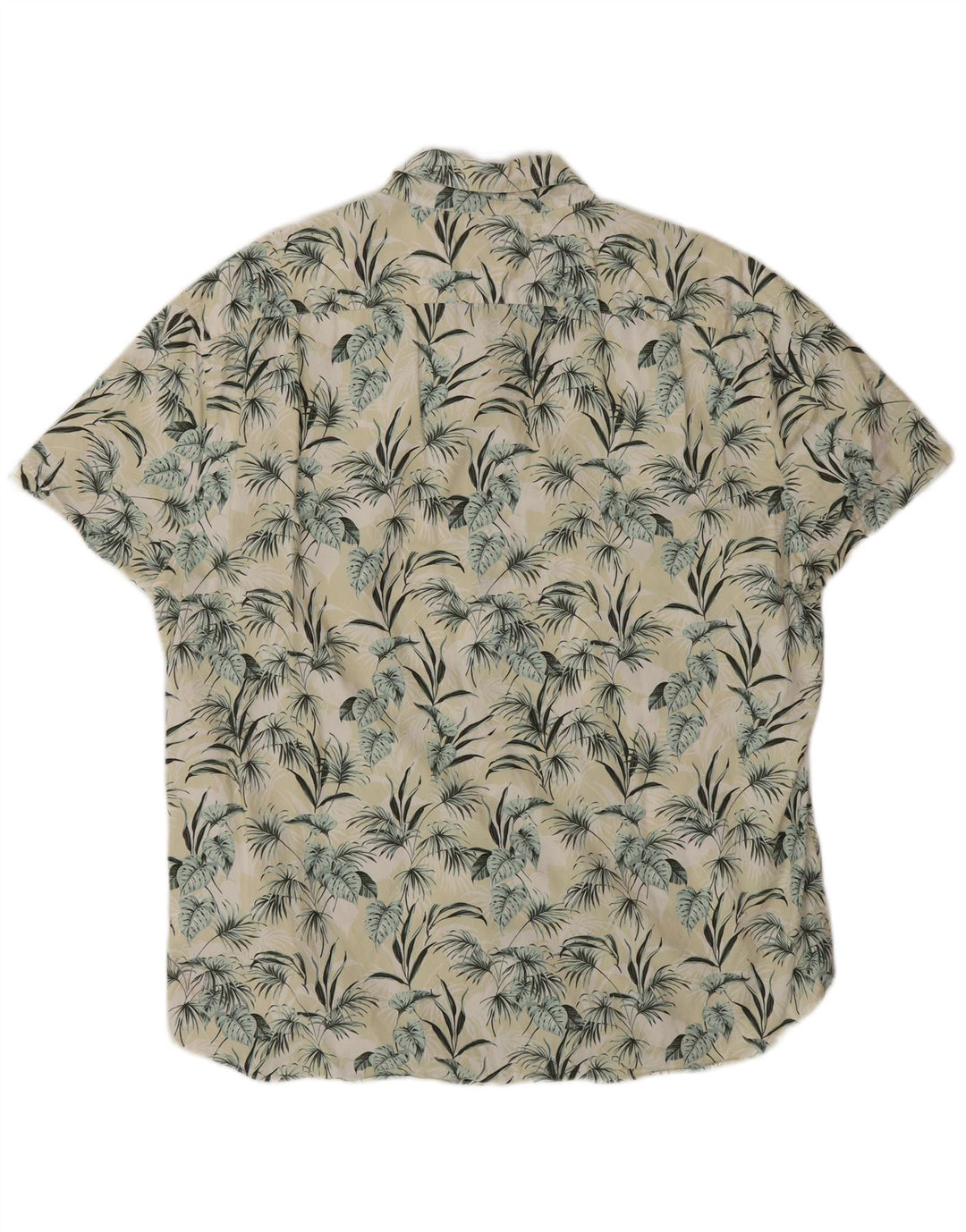 J. CREW Camisa masculina de manga curta XL amarelo floral algodão havaiano