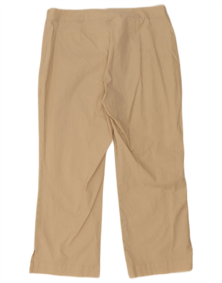 Calça feminina Gap cortada EUA 8 médio W29 L23 algodão bege