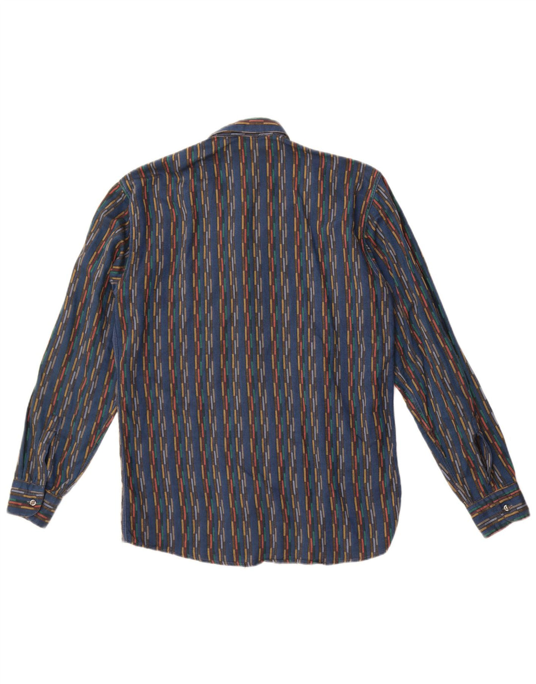 Camisa masculina de flanela Master pequena listrada azul
