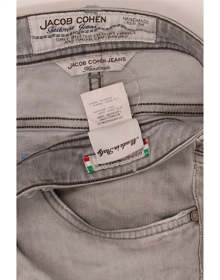 Jacob Cohen Mens Jeans Slim W34 L30 Algodão Cinza