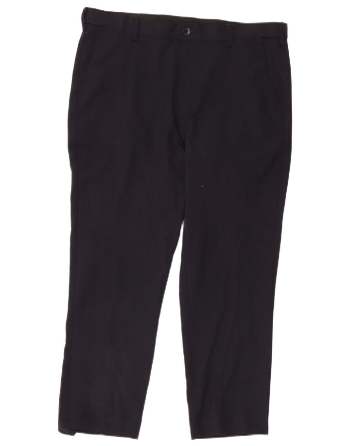 Calça Chino Masculina Marks & Spencer Regular Fit W36 L27 Azul Marinho Poliéster