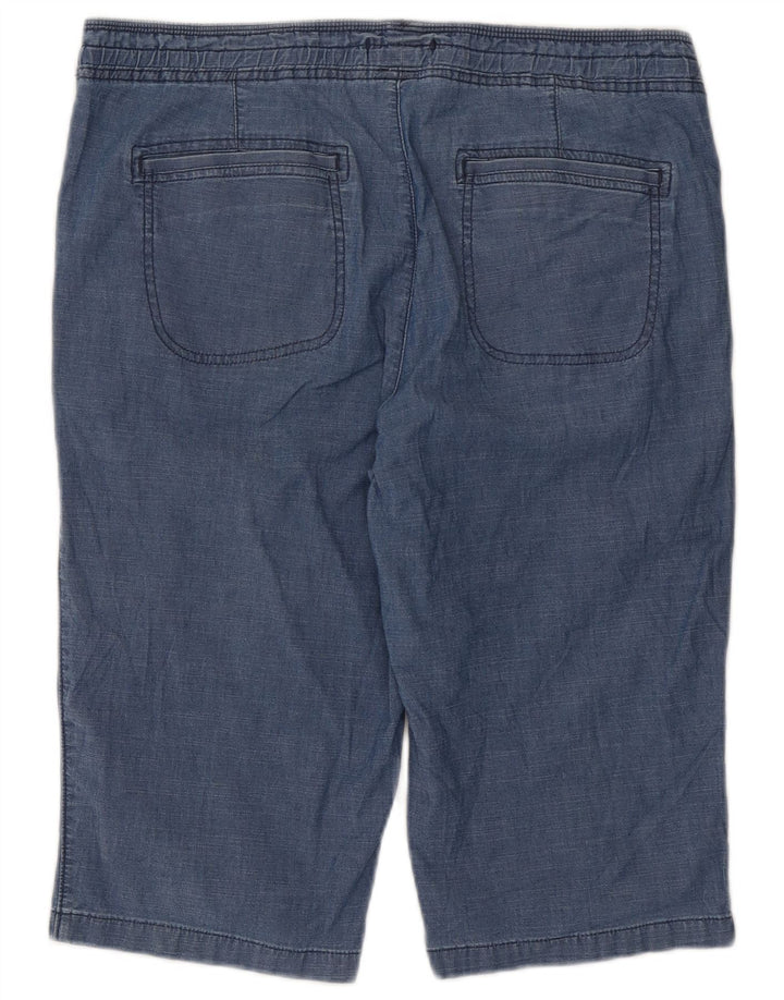 Bermuda feminina Lee com ajuste relaxado e cintura média Reino Unido 16 2XL W38 algodão azul