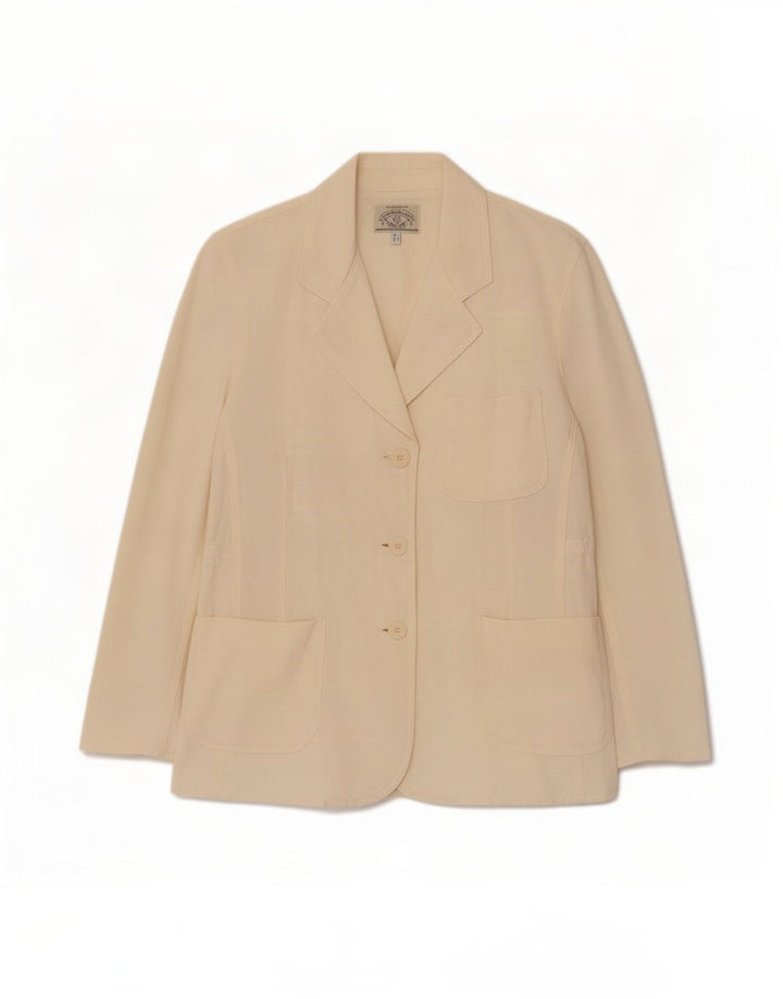 Jaqueta Blazer Feminina Armani Jeans com 3 Botões IT 44 Médio Branco