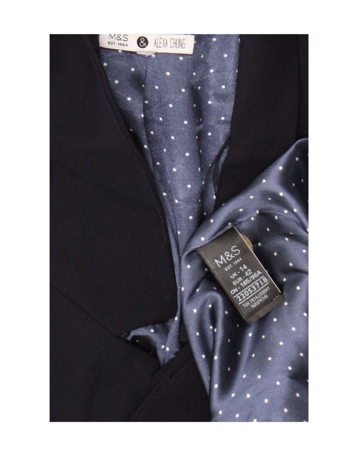 Jaqueta Marks & Spencer feminina Alexa Chung Blazer Reino Unido 14 grande azul marinho