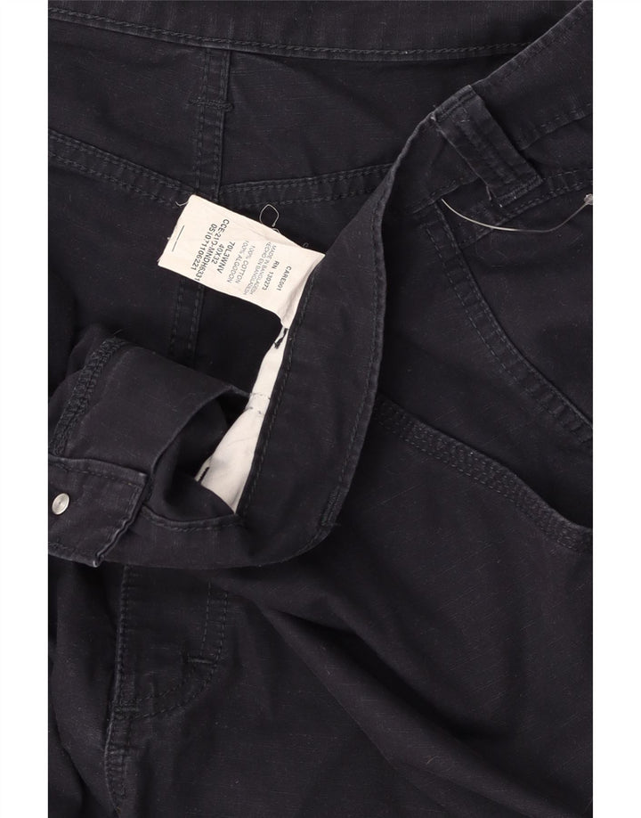 VINTAGE Mens Straight Cargo Trousers W40 L32 Navy Blue Cotton Vintage Vintage and Second-Hand Vintage from Messina Hembry 